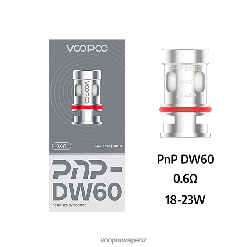 VOOPOO PNP Coils (5Pcs) PnP-DW60 - VOOPOO vape NZ T8J6V604