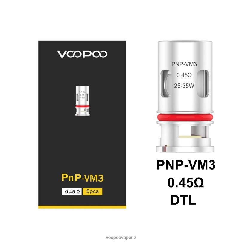 VOOPOO PNP Coils (5Pcs) PnP-VM3 - VOOPOO vape price T8J6V597