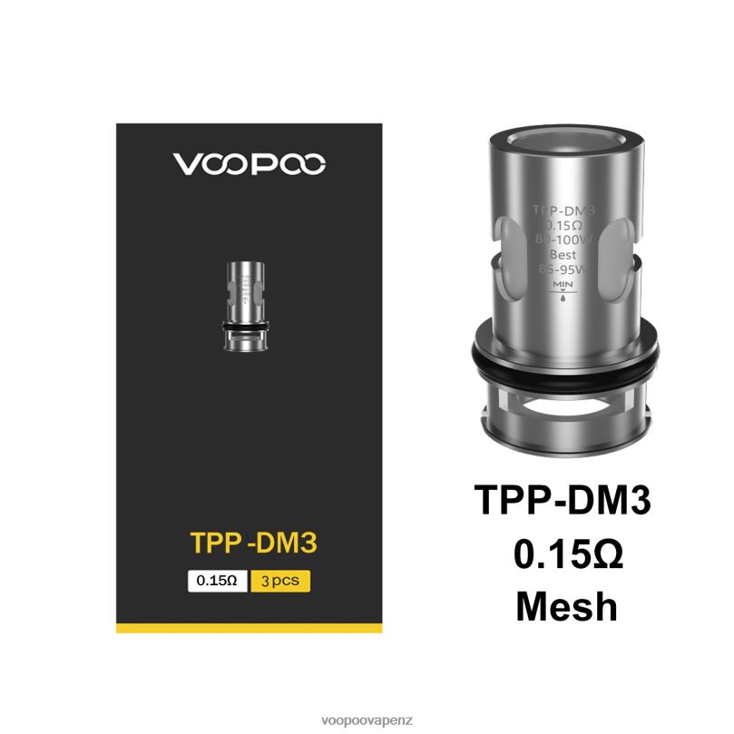 VOOPOO TPP Coils (3Pcs) TPP-DM3 - VOOPOO vape Auckland T8J6V610