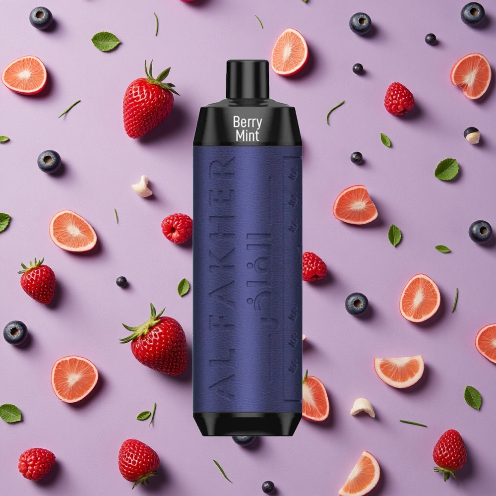 Berry Mint Al Fakher Crown Bar 8000 Crystal Disposable Vape 18ml e-Liquid Capacity USB Type-C Charging New Zealand wholesalers