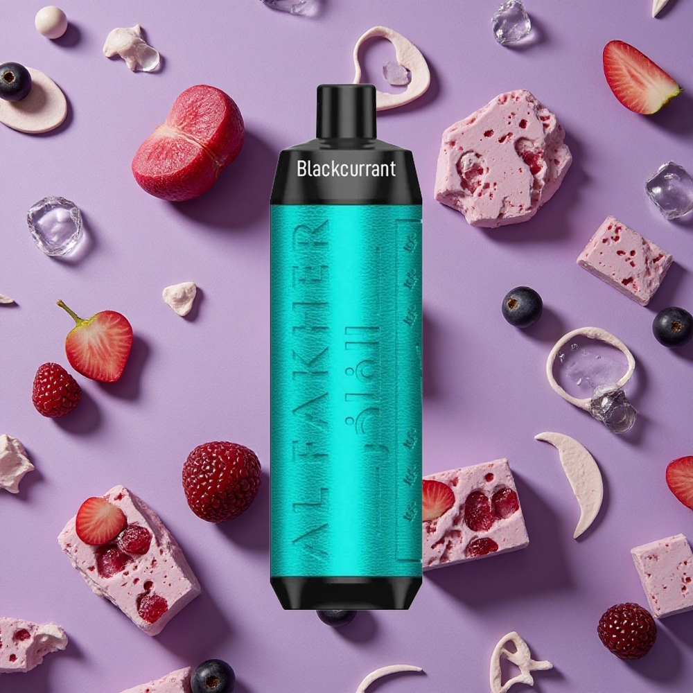 Black Currant Ice Al Fakher Crown Bar 8000 Puffs 18ml e-Liquid New Zealand Wholesalers