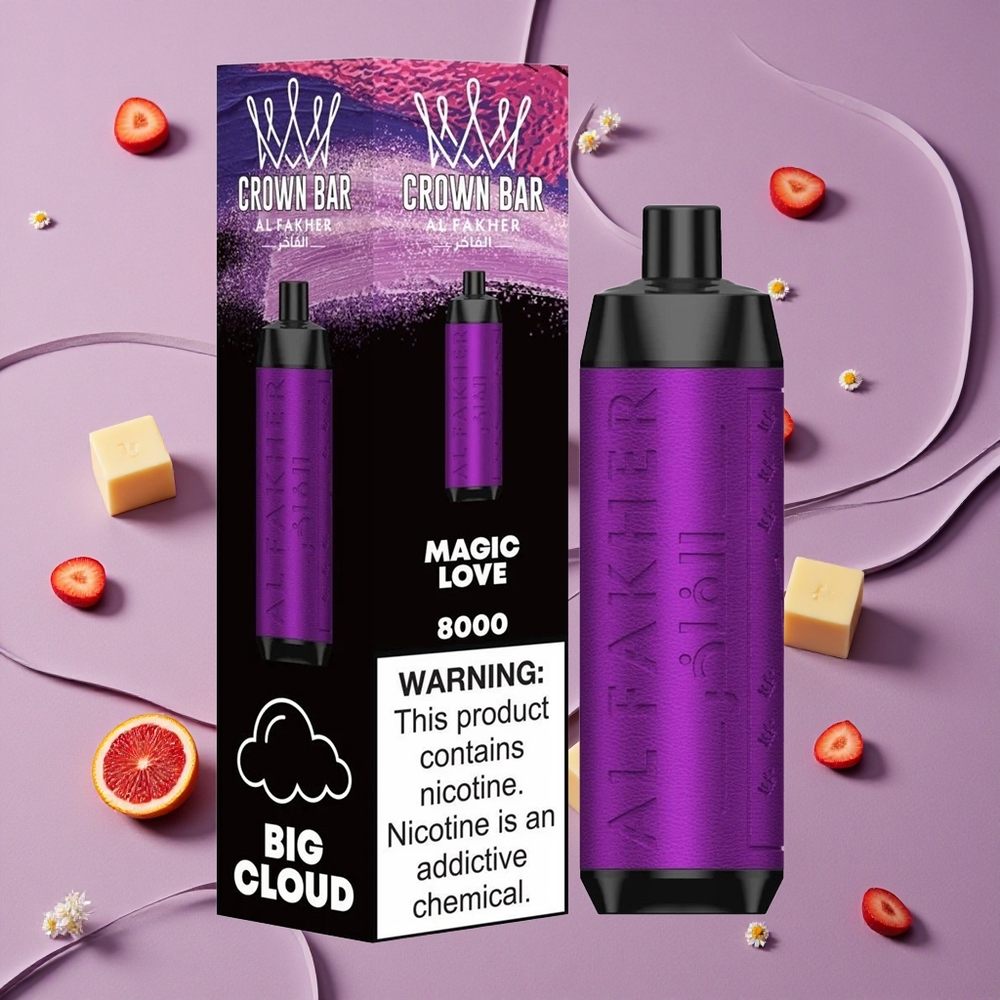 Magic Love Al Fakher Crown Bar 8000 18ml e-Liquid Capacity 0.6 ohm Coil Resistance New Zealand wholesalers