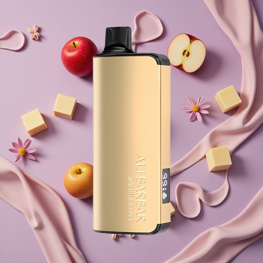 Double Apple Alibarbar Ingot 9000 Puffs Disposable Vape 22ml LED Display New Zealand wholesalers