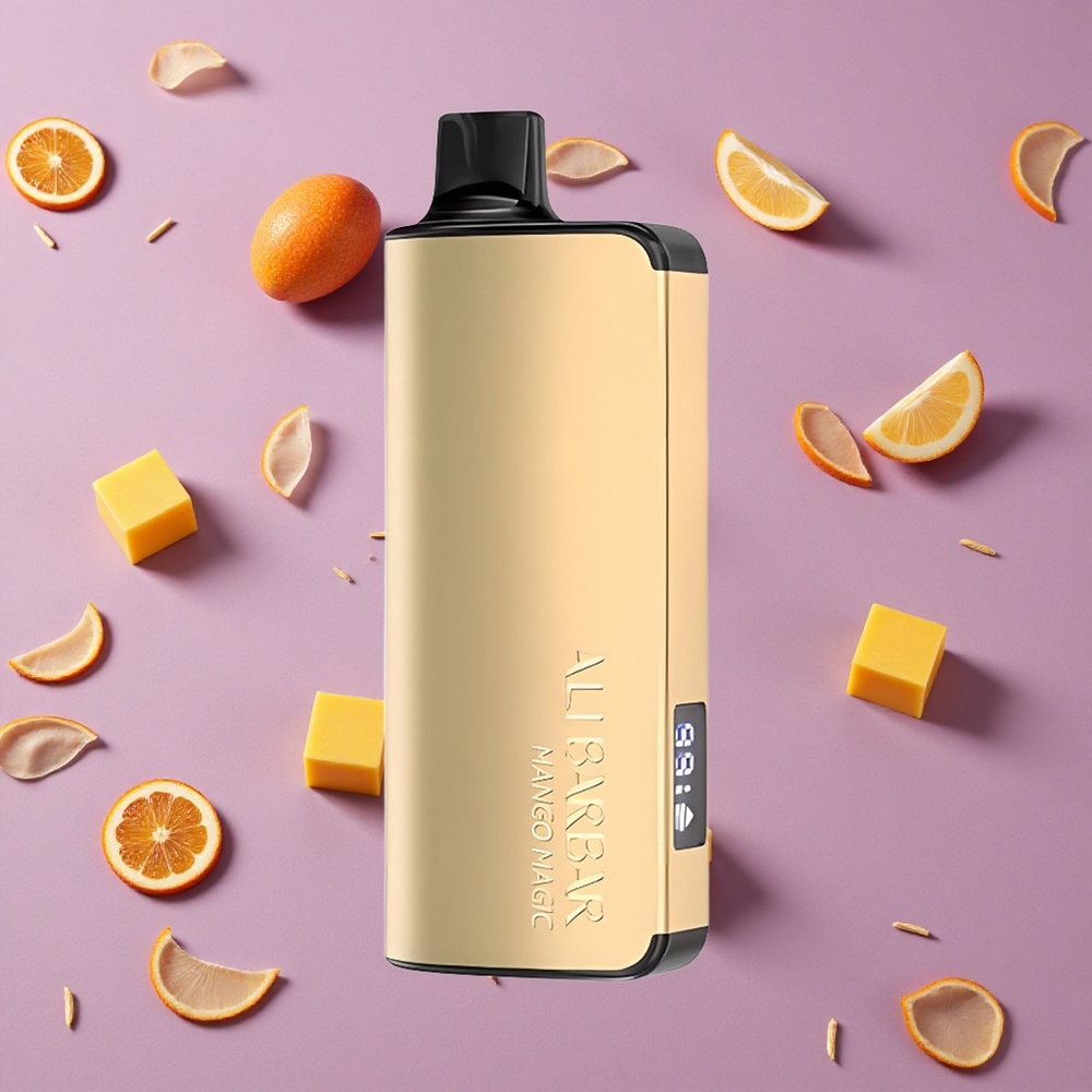 Mango Magic Alibarbar Ingot 9000 Puffs 22ml LED Display New Zealand wholesalers