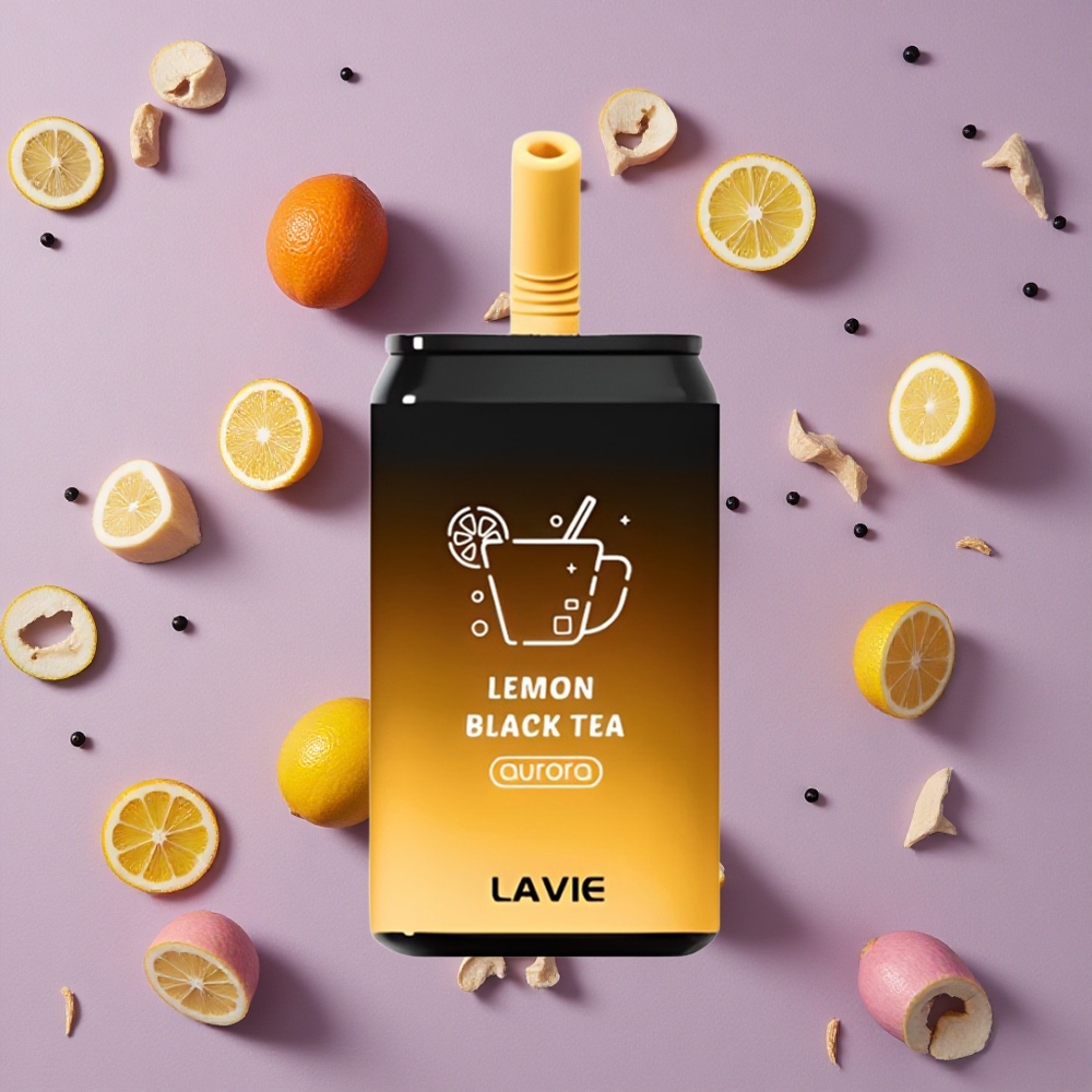 Lemon Black Tea LAVIE Aurora 11000 Puffs Disposable Vape 22ML Type C New Zealand wholesalers