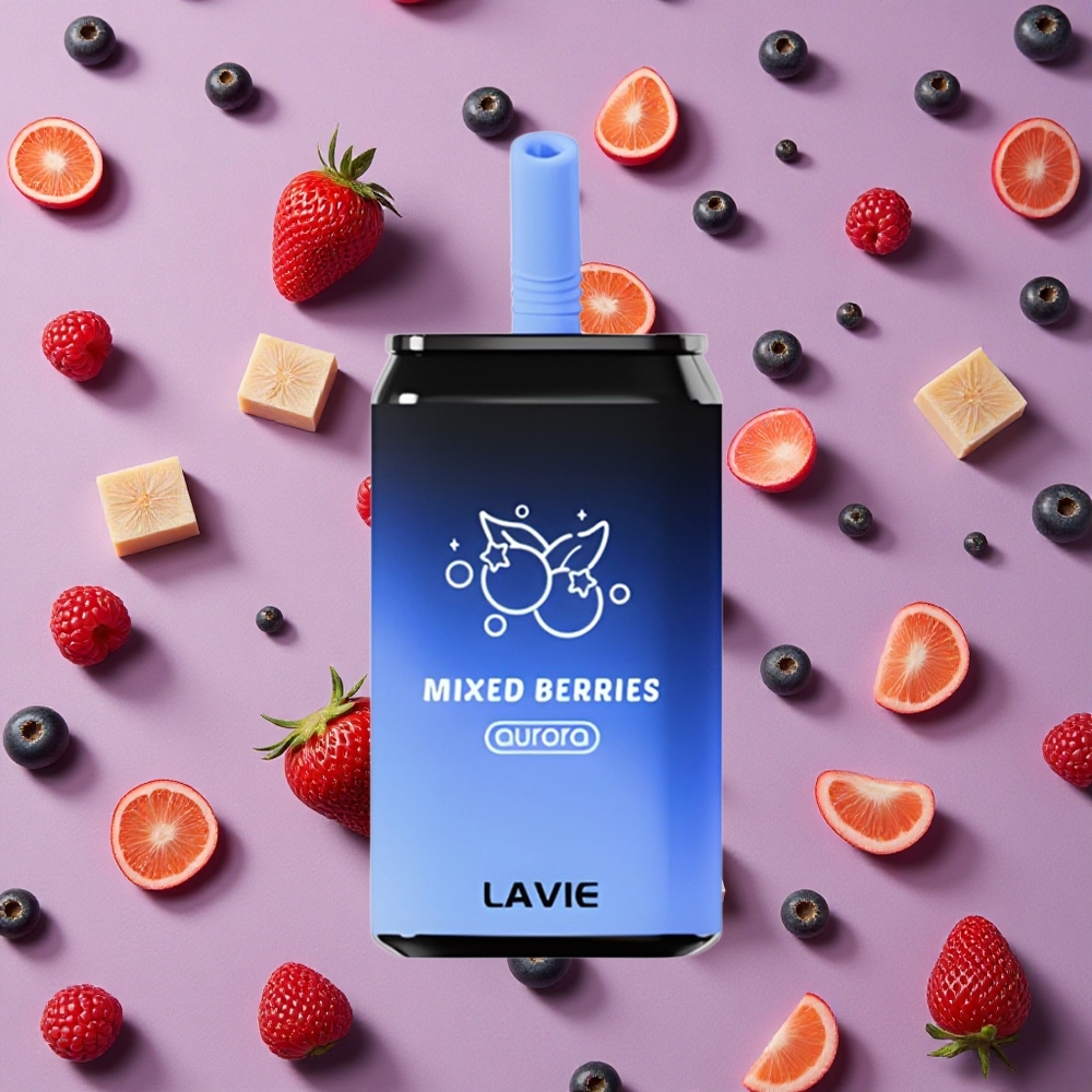 Mixed Berries LAVIE Aurora 11000 Puffs Disposable Vape 22ML Type C New Zealand wholesalers