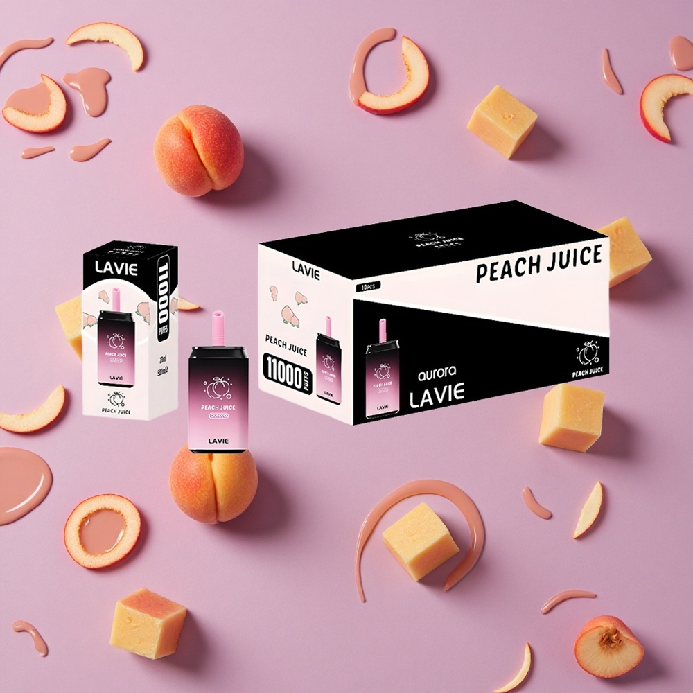 Peach Juice LAVIE Aurora 11000 Puffs 22ML Disposable Vape New Zealand wholesalers
