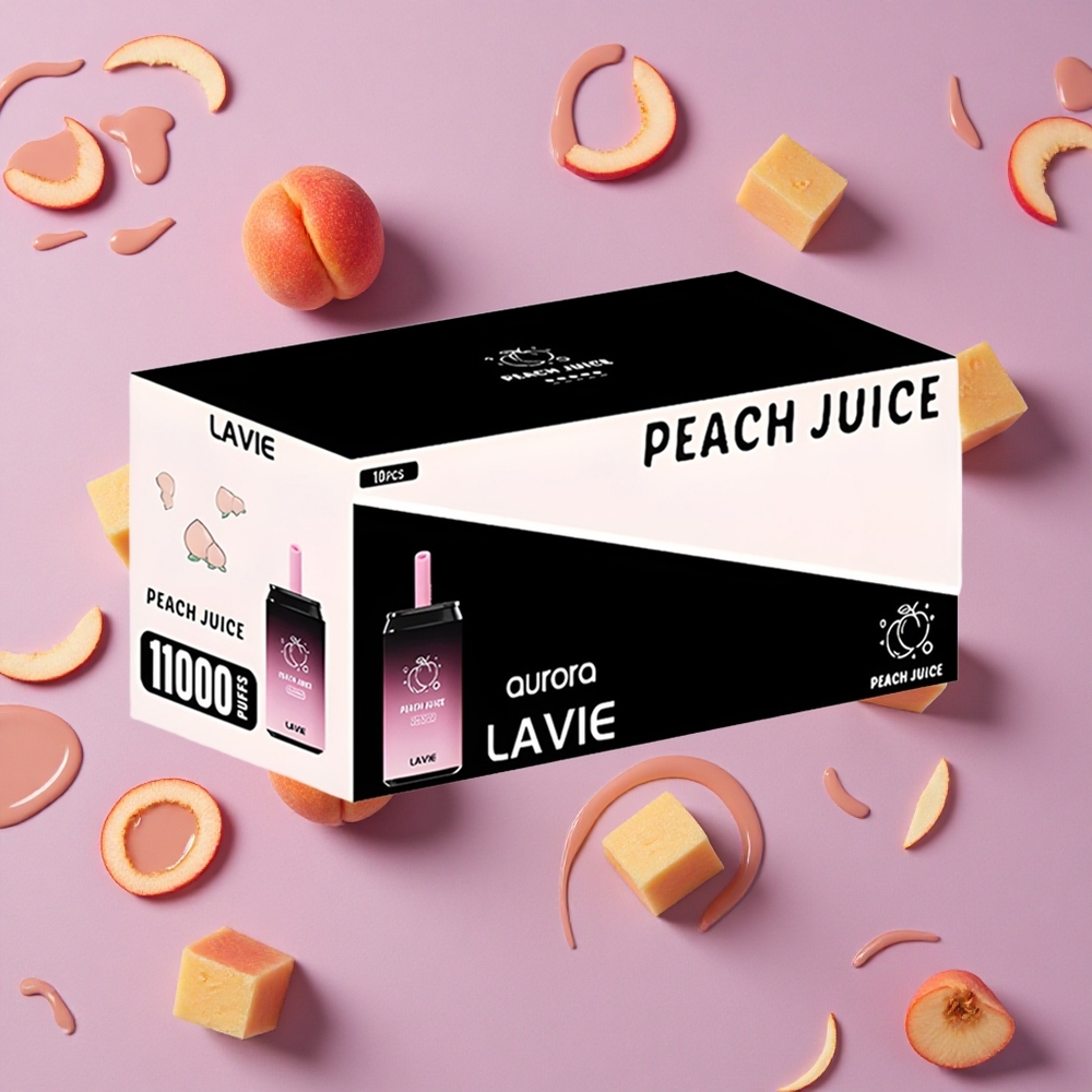 Peach Juice LAVIE Aurora 11000 Puffs 22ML Disposable Vape New Zealand wholesalers