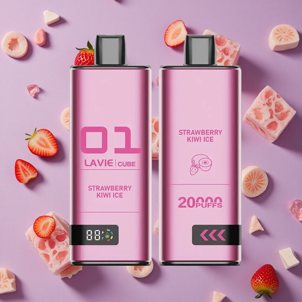Strawberry Kiwi Ice Lavie Cube 20000 Puffs Disposable Vape with Type C Charging New Zealand wholesalers