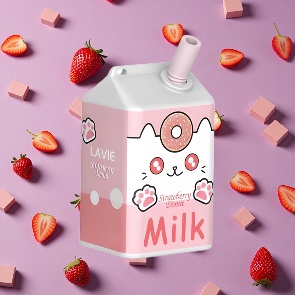 Strawberry Donut LAVIE Milk 7000 Puffs Rechargeable Strawberry Donut New Zealand wholesalers