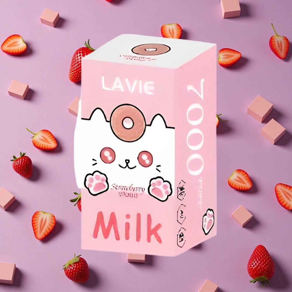 Strawberry Donut LAVIE Milk 7000 Puffs Rechargeable Strawberry Donut New Zealand wholesalers