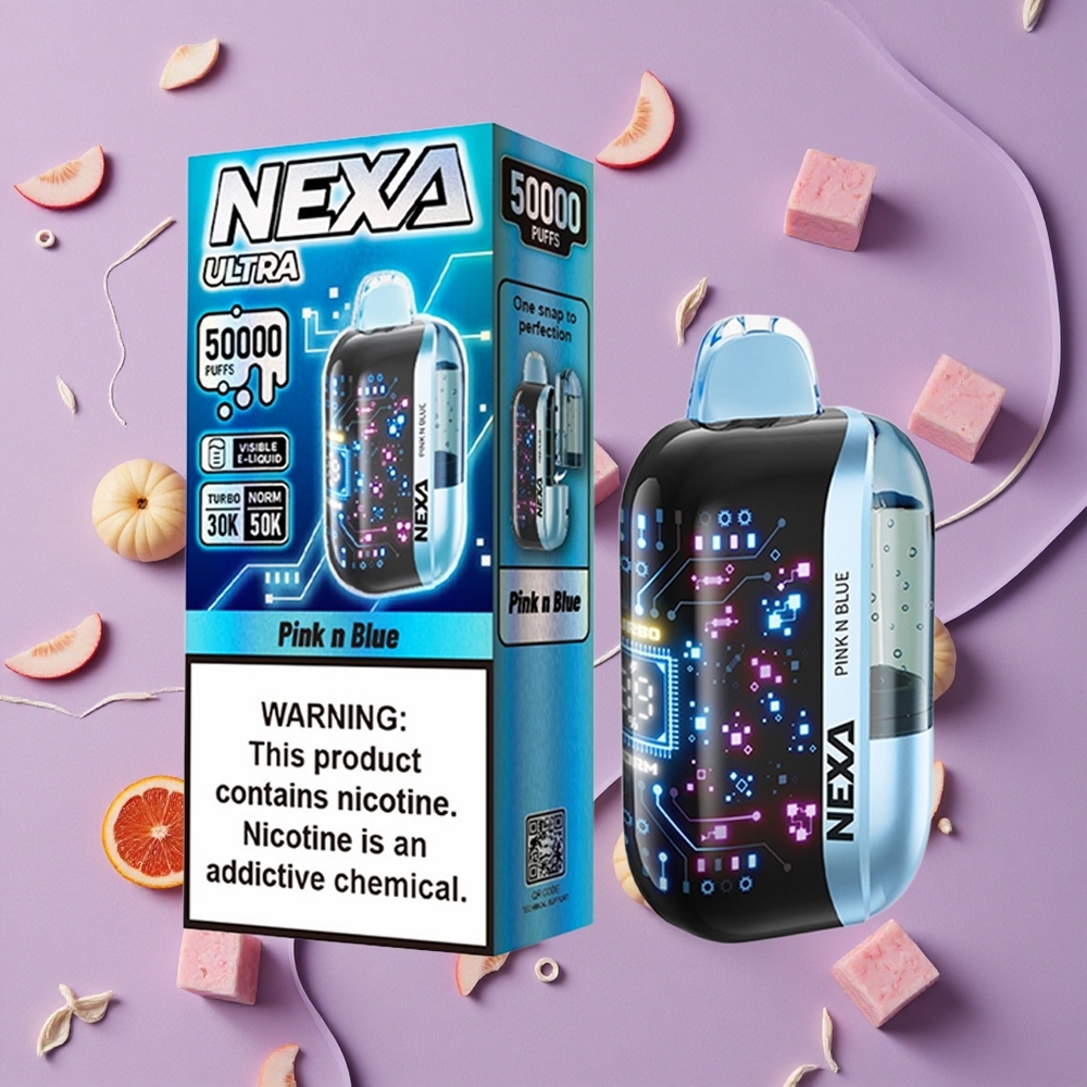 Pink N Blue NEXA Ultra 50000 Puffs Disposable Vape with 20ml Prefilled Capacity & Type-C Charging New Zealand wholesalers