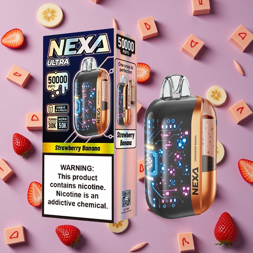 Strawberry Banana NEXA Ultra 50000 Puffs 20ml New Zealand wholesalers