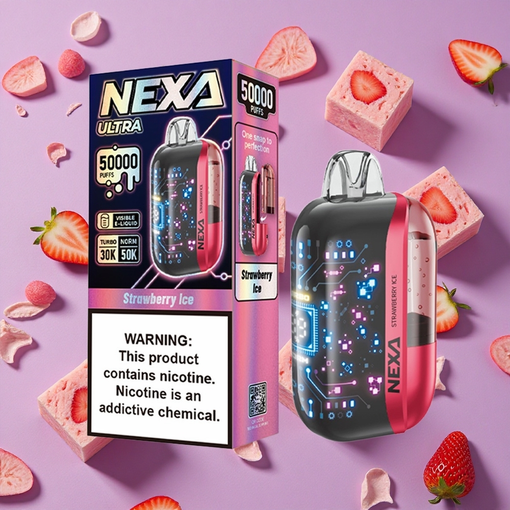 Strawberry Ice NEXA Ultra 50000 Puffs 5% Nicotine New Zealand wholesalers
