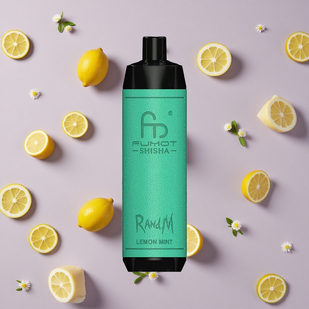 Lemon Mint RandM Fumot Shisha 10000 Puffs Disposable Vape with LED Indicator and 850 mAh Battery for New Zealand Wholesalers