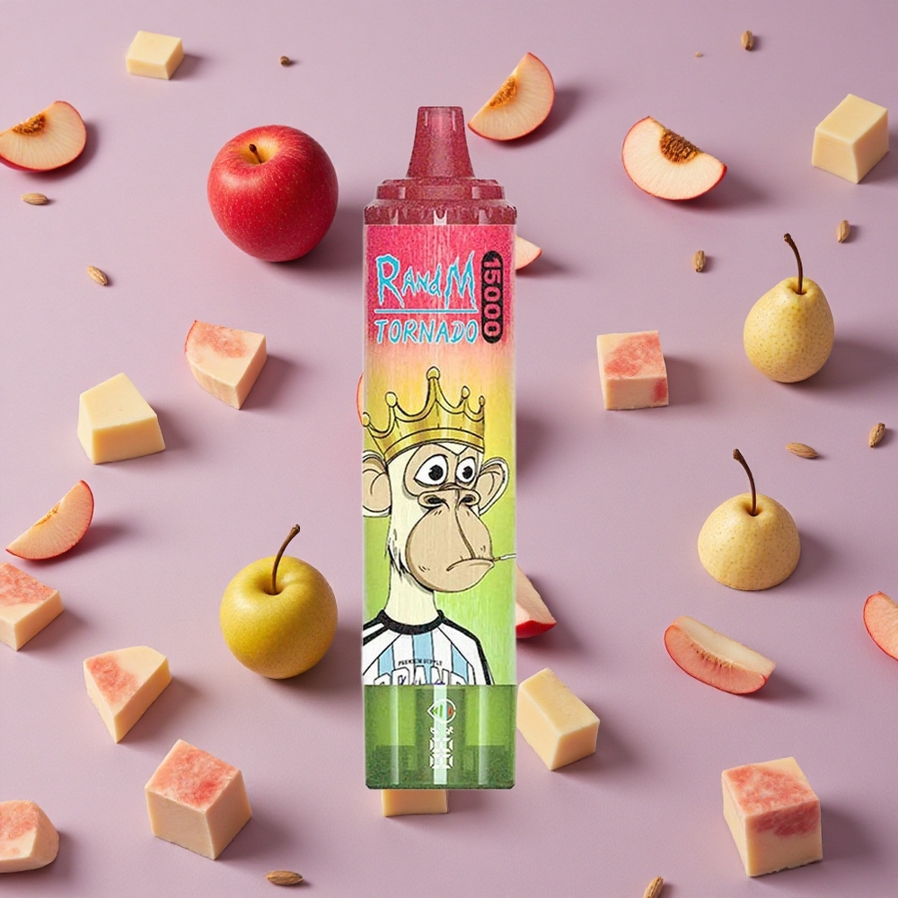 Apple Peach Pear RandM Fumot Tornado 15000 Puffs Disposable Vape Mesh Coil Type-C New Zealand wholesalers