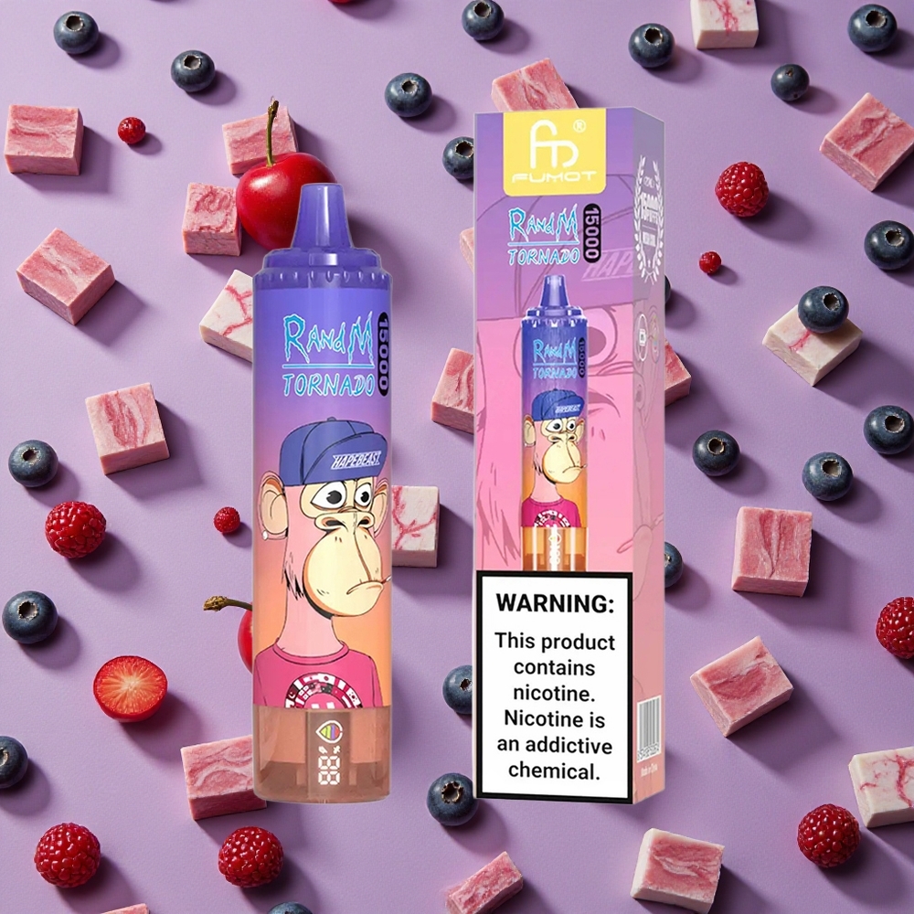 Blueberry Cherry Cranberry RandM Fumot Tornado 15000 Puffs 25ml New Zealand wholesalers