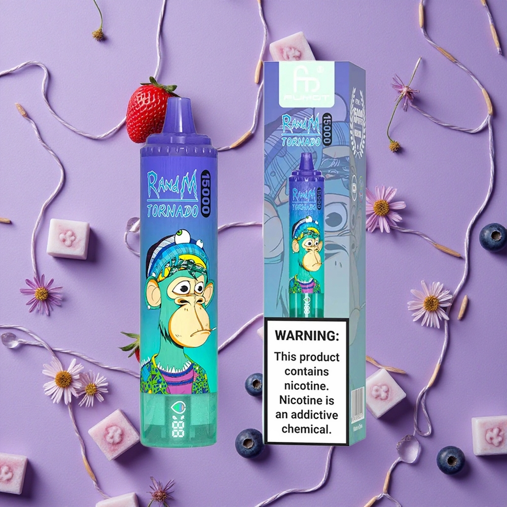 Blueberry On Ice RandM Fumot Tornado 15000 Puffs 25ml Mesh Coil New Zealand wholesalers