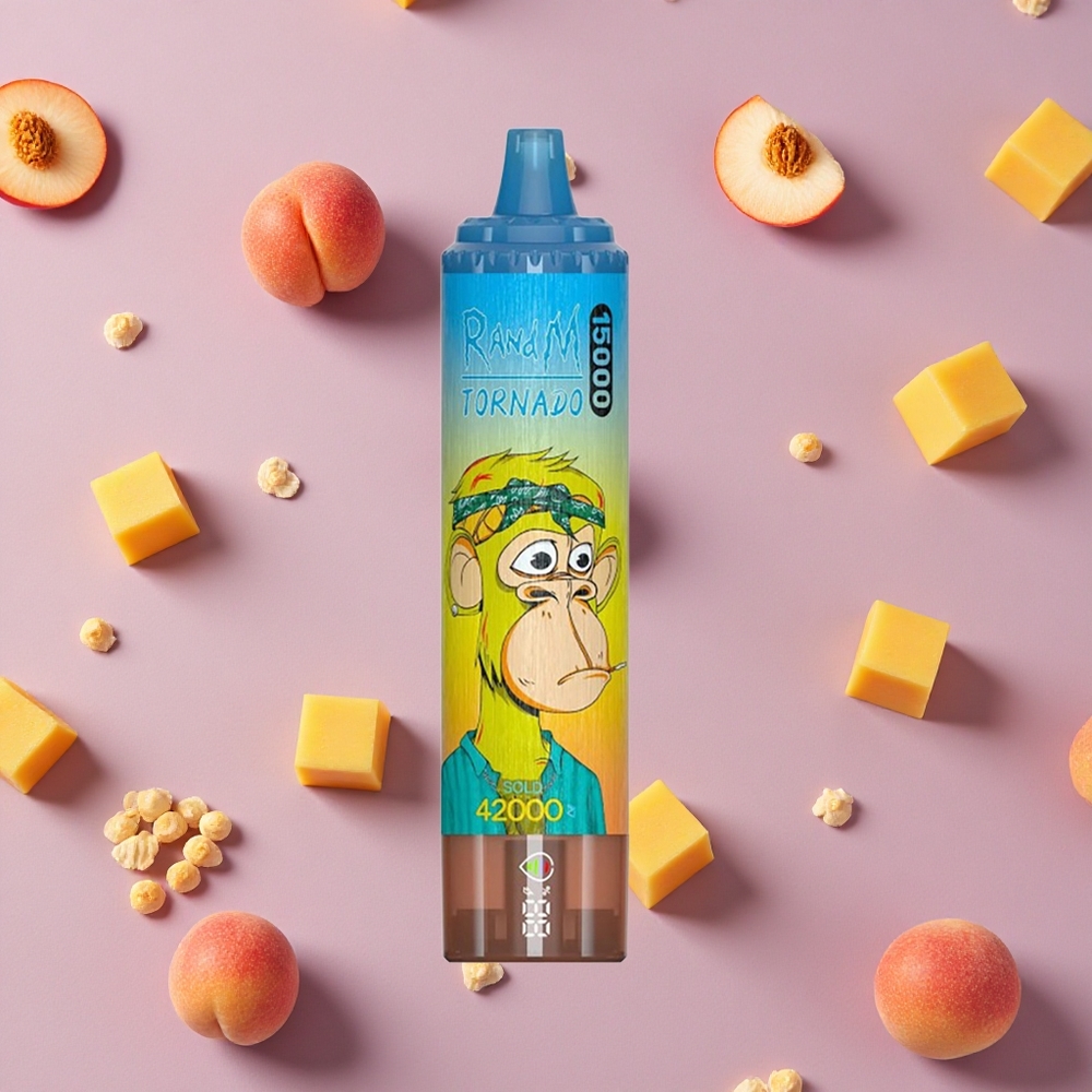Peach Mango RandM Fumot Tornado 15000 Puffs Mesh Coil New Zealand wholesalers