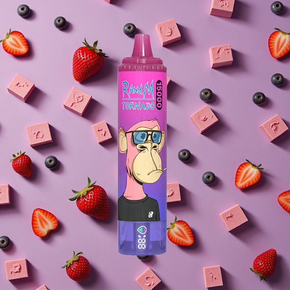 Strawberry Grape RandM Fumot Tornado 15000 Puffs Disposable Vape 25ml Mesh Coil New Zealand wholesalers