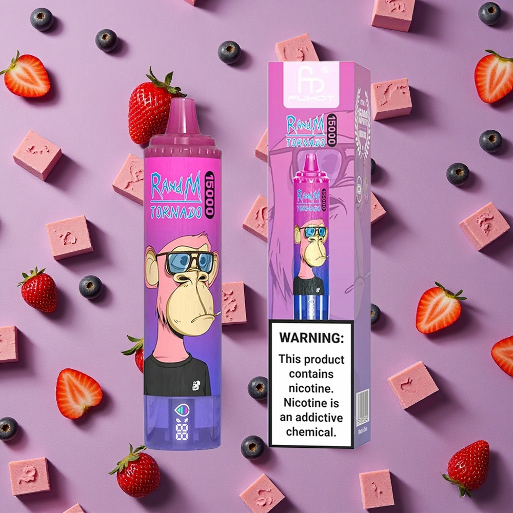 Strawberry Grape RandM Fumot Tornado 15000 Puffs Disposable Vape 25ml Mesh Coil New Zealand wholesalers