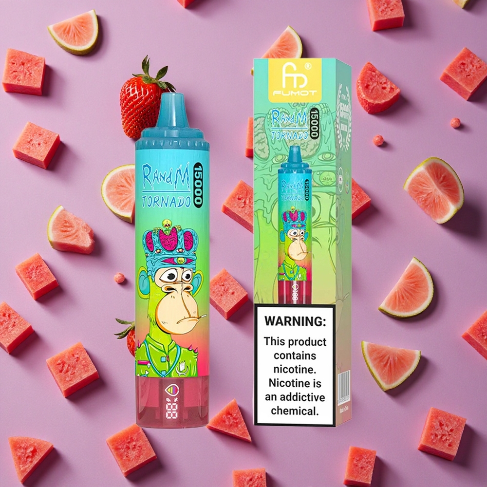 Strawberry Watermelon Fumot RandM Tornado 15000 Puffs 25ml Mesh Coil New Zealand wholesalers