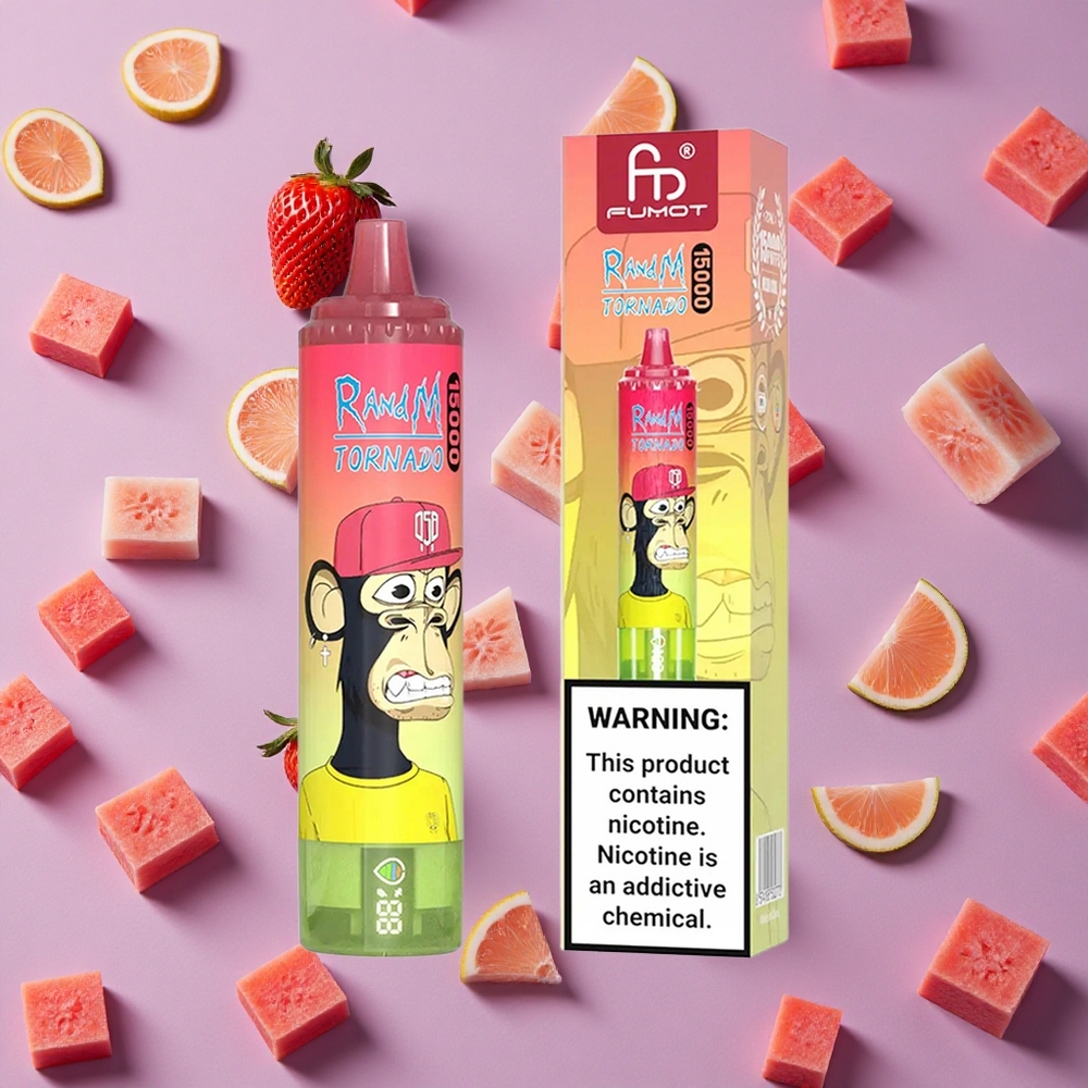 Strawberry Watermelon Lemonade RandM Fumot Tornado 15000 Puffs 25ml Mesh Coil New Zealand wholesalers