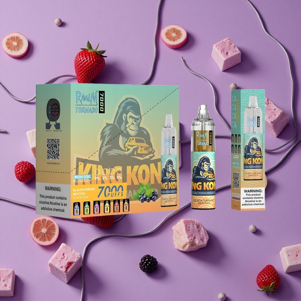 Blackcurrant Menthol RandM Fumot Tornado 7000 Puffs Mesh Coil New Zealand wholesalers