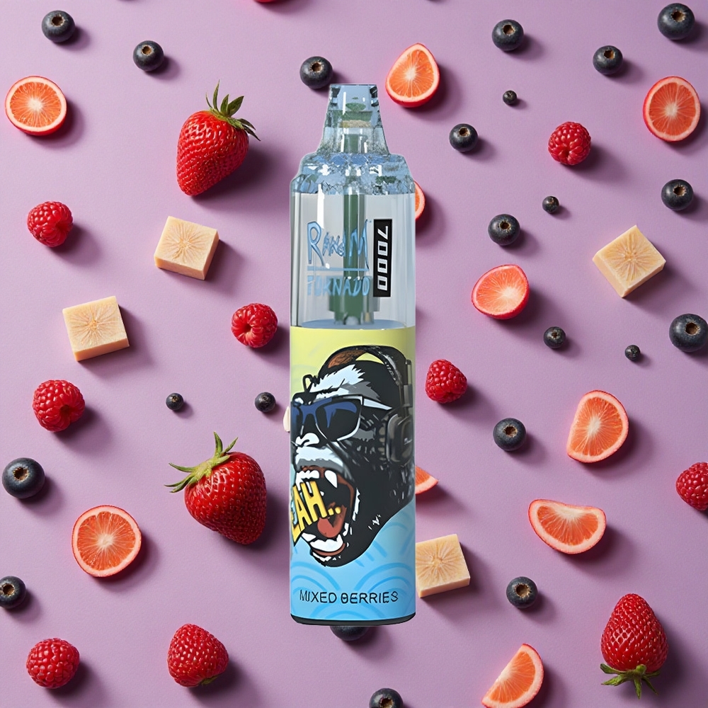 Mixed Berries RandM Fumot Tornado 7000 Puffs Mesh Coil Disposable Vape New Zealand wholesalers