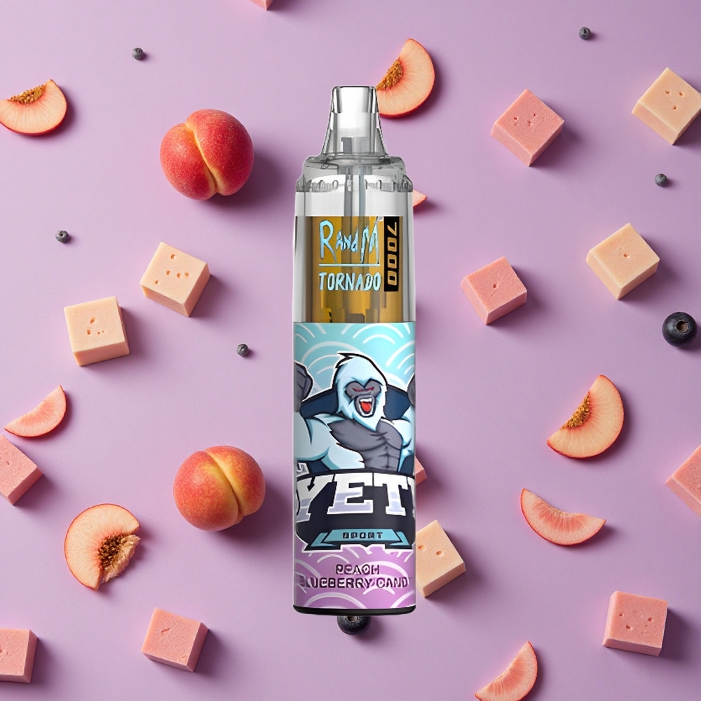 Peach Blueberry Candy RandM Fumot Tornado 7000 Puffs Mesh Coil New Zealand wholesalers