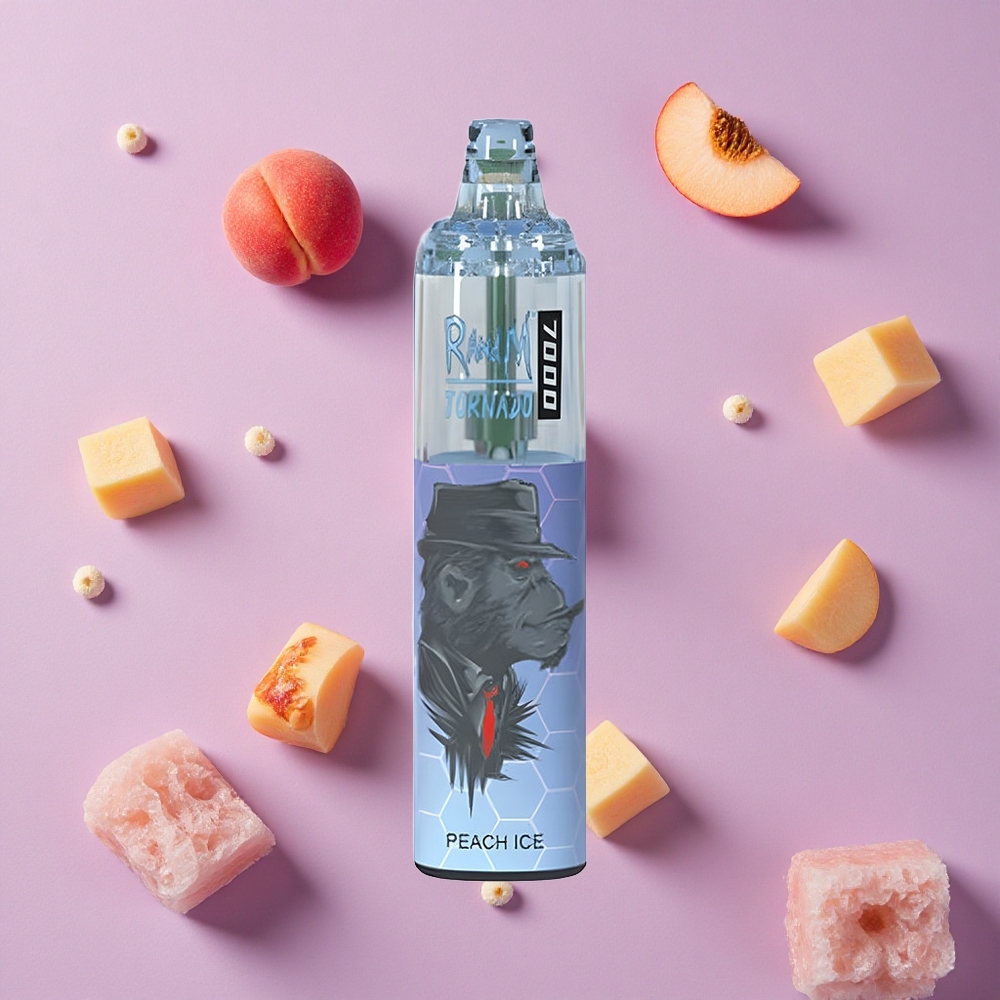Peach Ice RandM Fumot Tornado 7000 Puffs Mesh Coil New Zealand wholesalers
