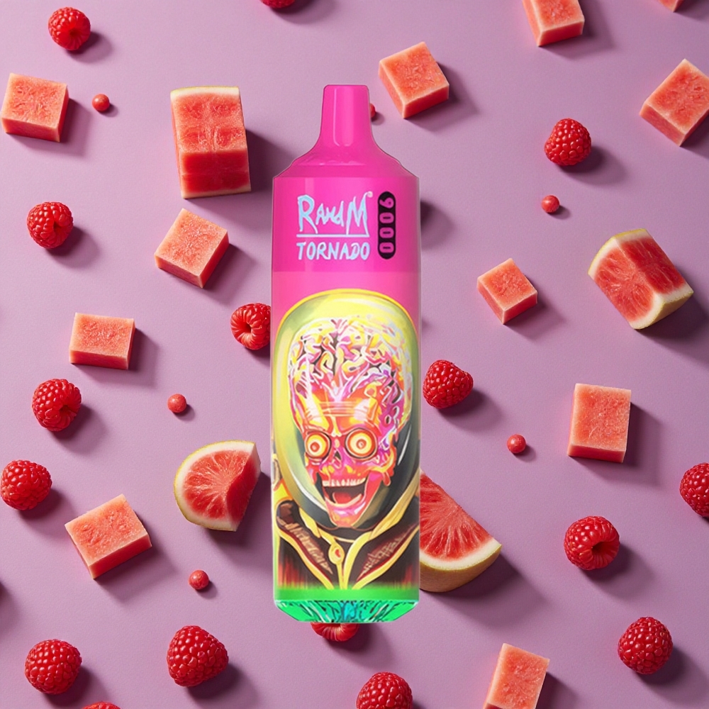 Raspberry Watermelon RandM Fumot Tornado 9000 Puffs Mesh Coil New Zealand wholesalers