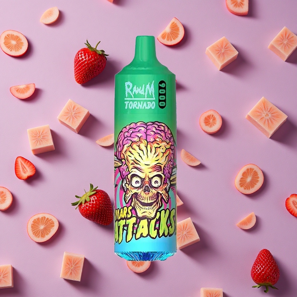 Strawberry Lemonade RandM Fumot Tornado 9000 Puffs Mesh Coil New Zealand wholesalers