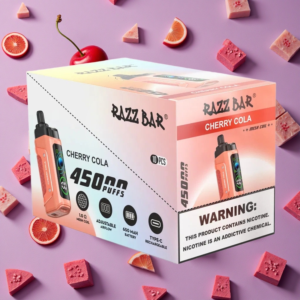 Cherry Cola Razz Bar 45000 Puffs Adjustable Airflow New Zealand wholesalers