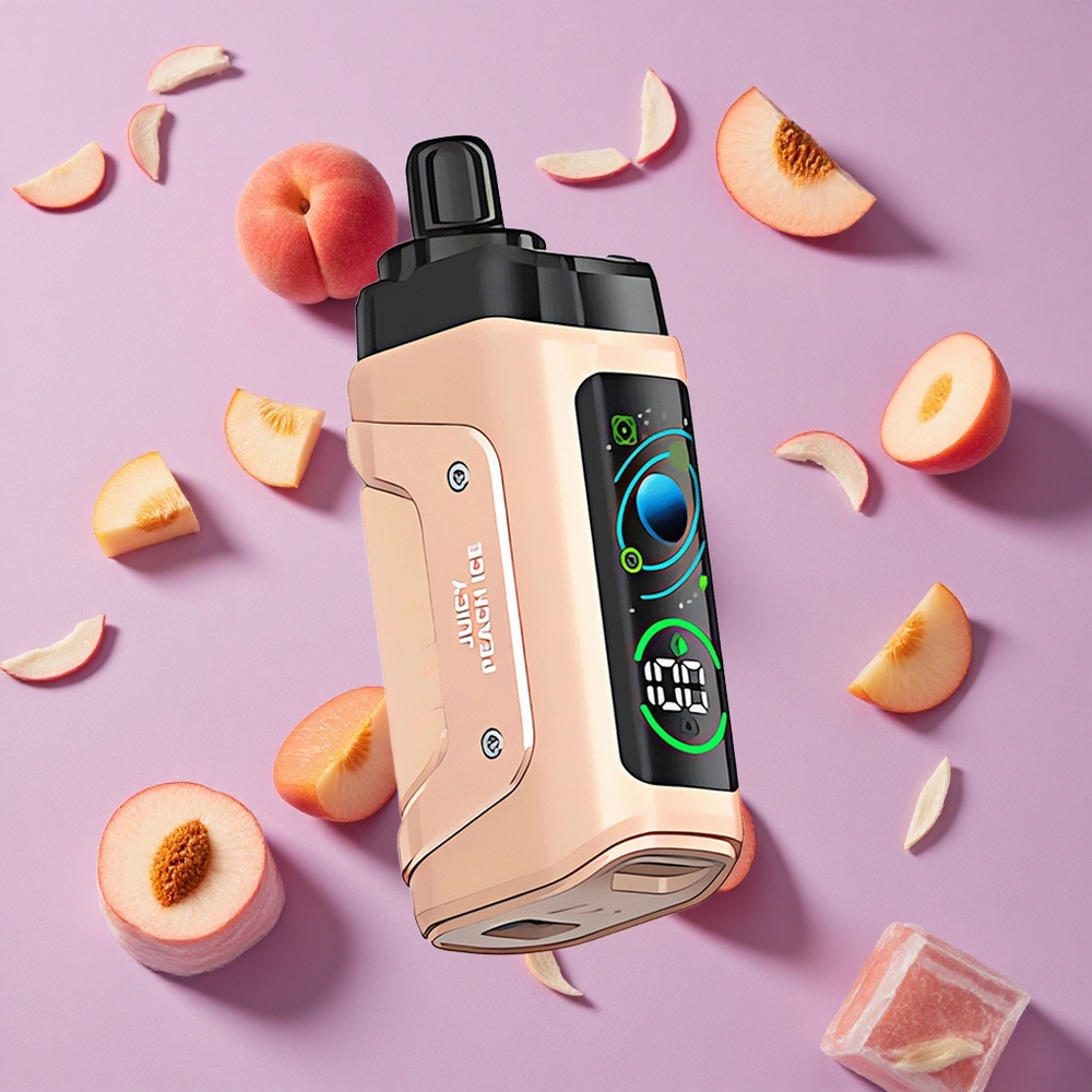 Juicy Peach Ice Razz Bar 45000 Puffs Adjustable Airflow New Zealand wholesalers
