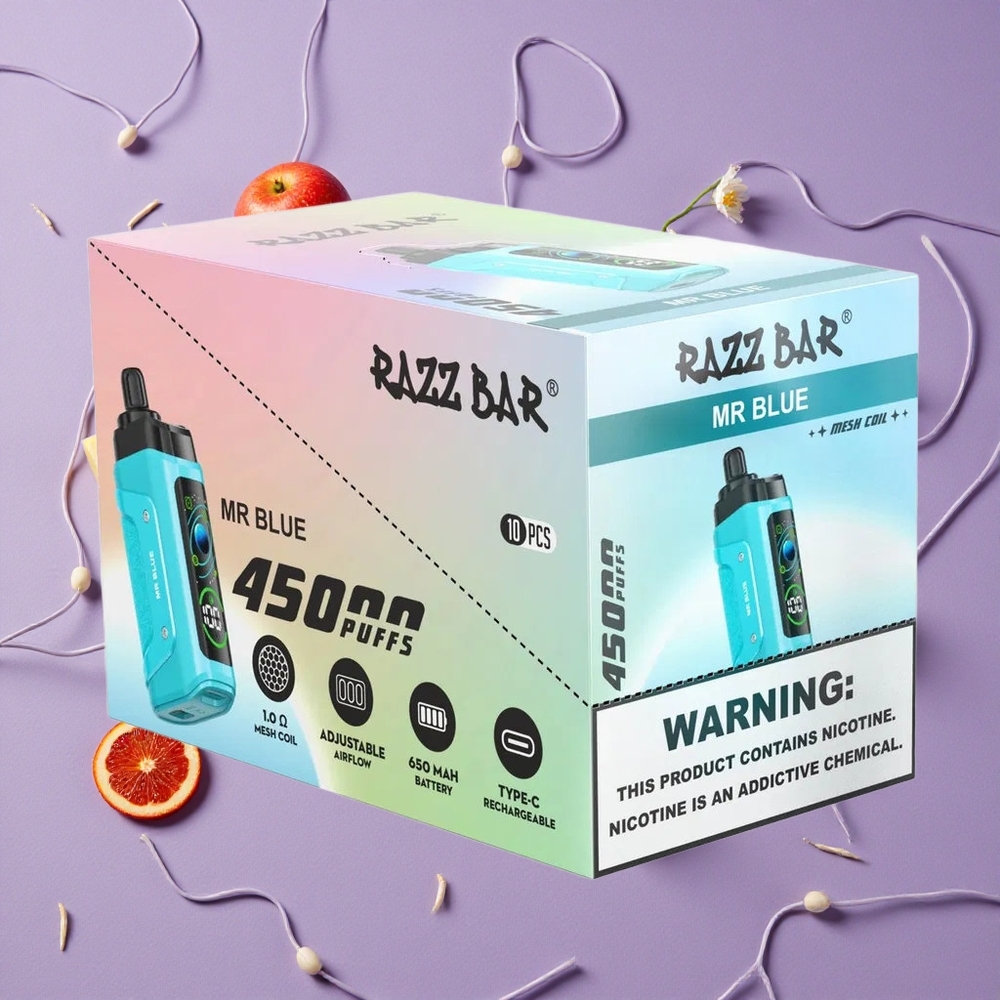 Razz Blue Razz Bar 45000 Puffs Adjustable Airflow New Zealand wholesalers