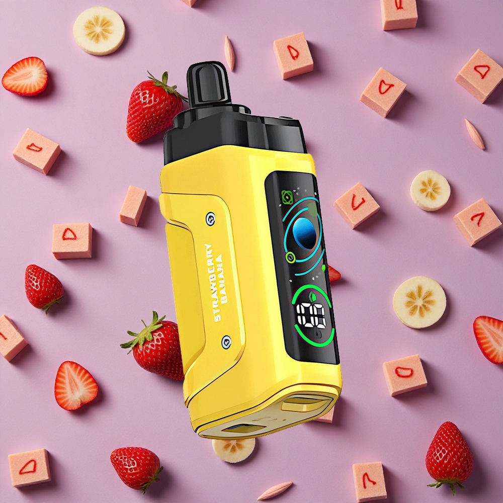 Strawberry Banana Razz Bar 45000 Puffs Disposable Vape Type-C Rechargeable New Zealand wholesalers