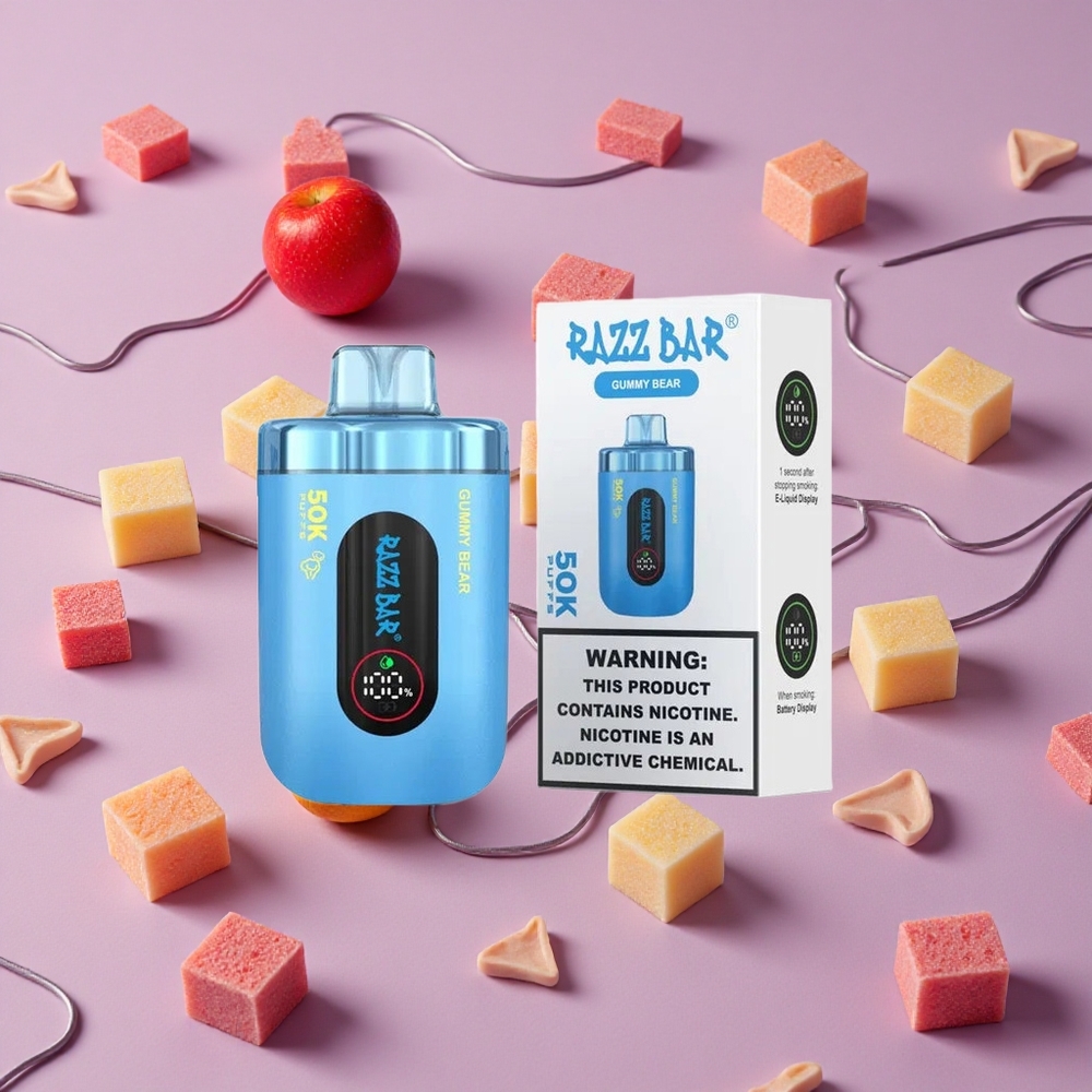 Gummy Bear Razz Bar 50K Puffs Disposable Vape 650mAh New Zealand wholesalers