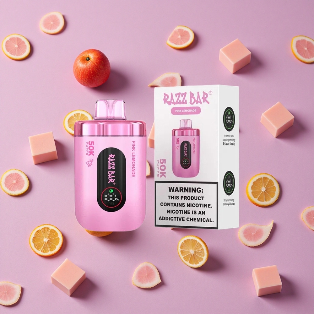Pink Lemonade Razz Bar 50K Puffs 650mAh New Zealand wholesalers
