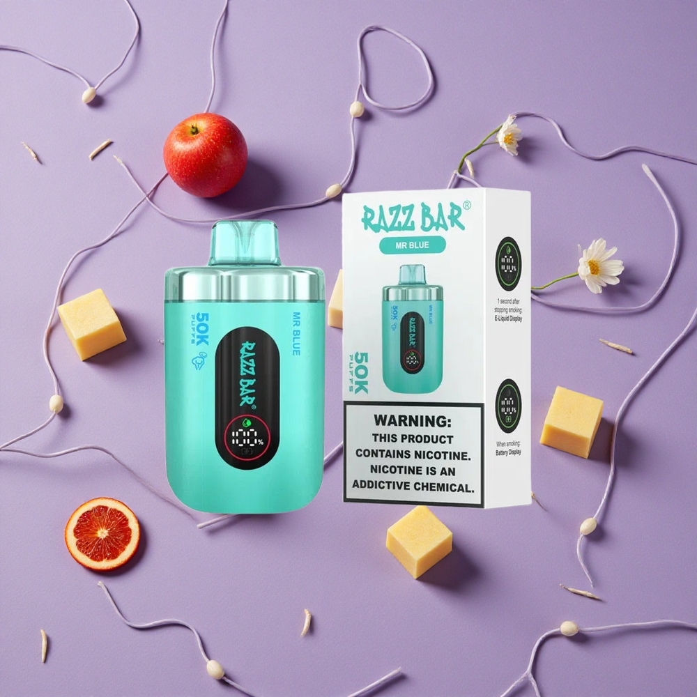 Razz Blue Razz Bar 50K Puffs Disposable Vape 650mAh New Zealand wholesalers