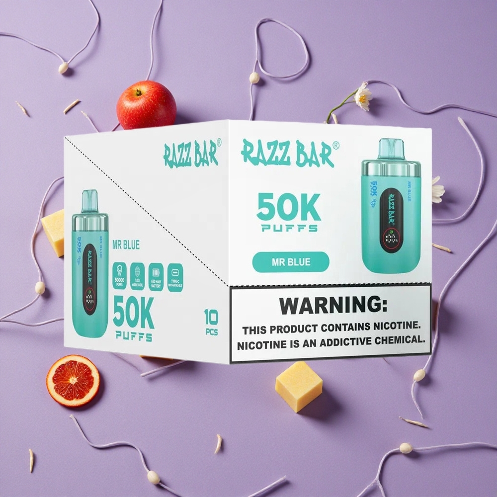 Razz Blue Razz Bar 50K Puffs Disposable Vape 650mAh New Zealand wholesalers