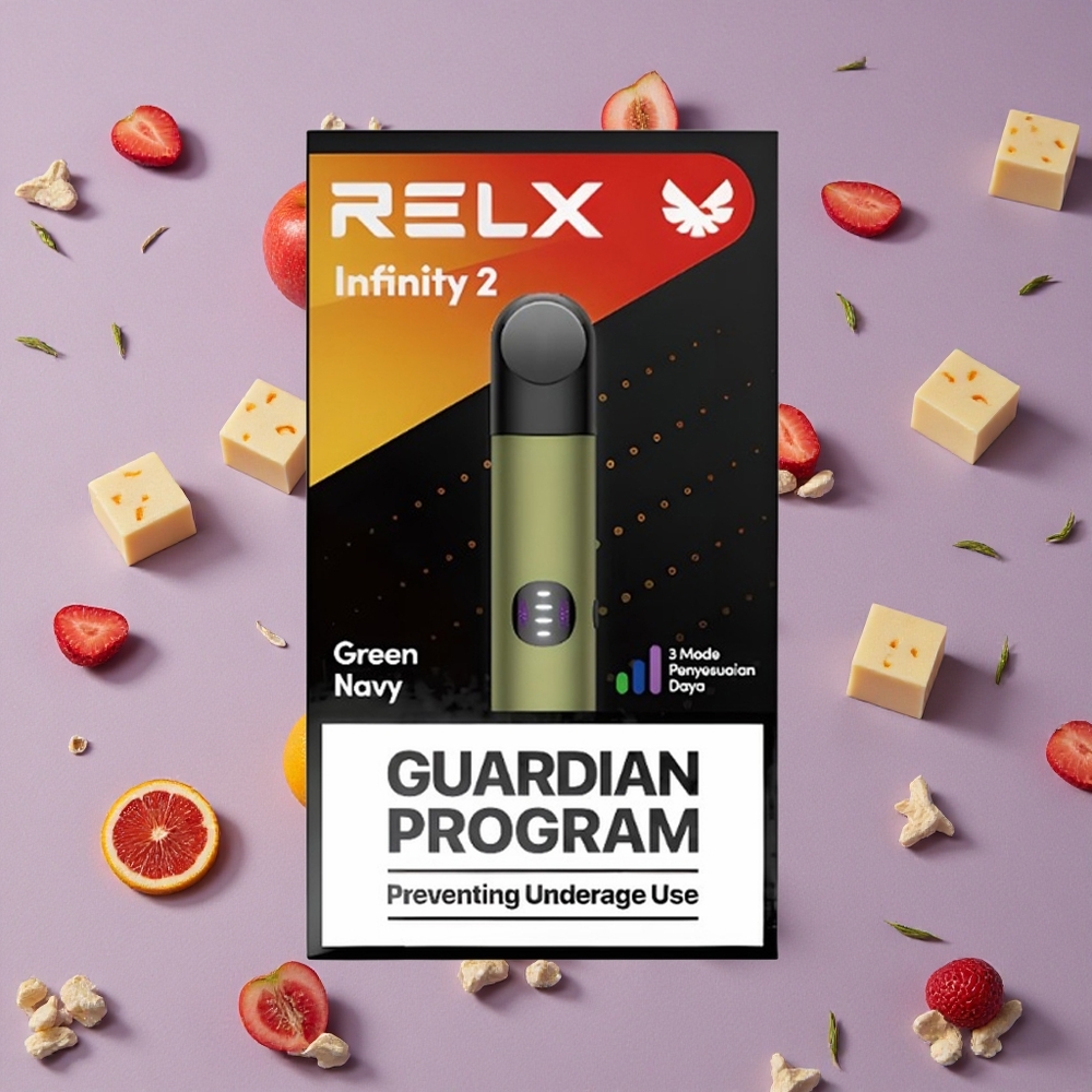 Green Navy RELX Infinity 2 650 Puffs USB Type-C New Zealand Wholesalers