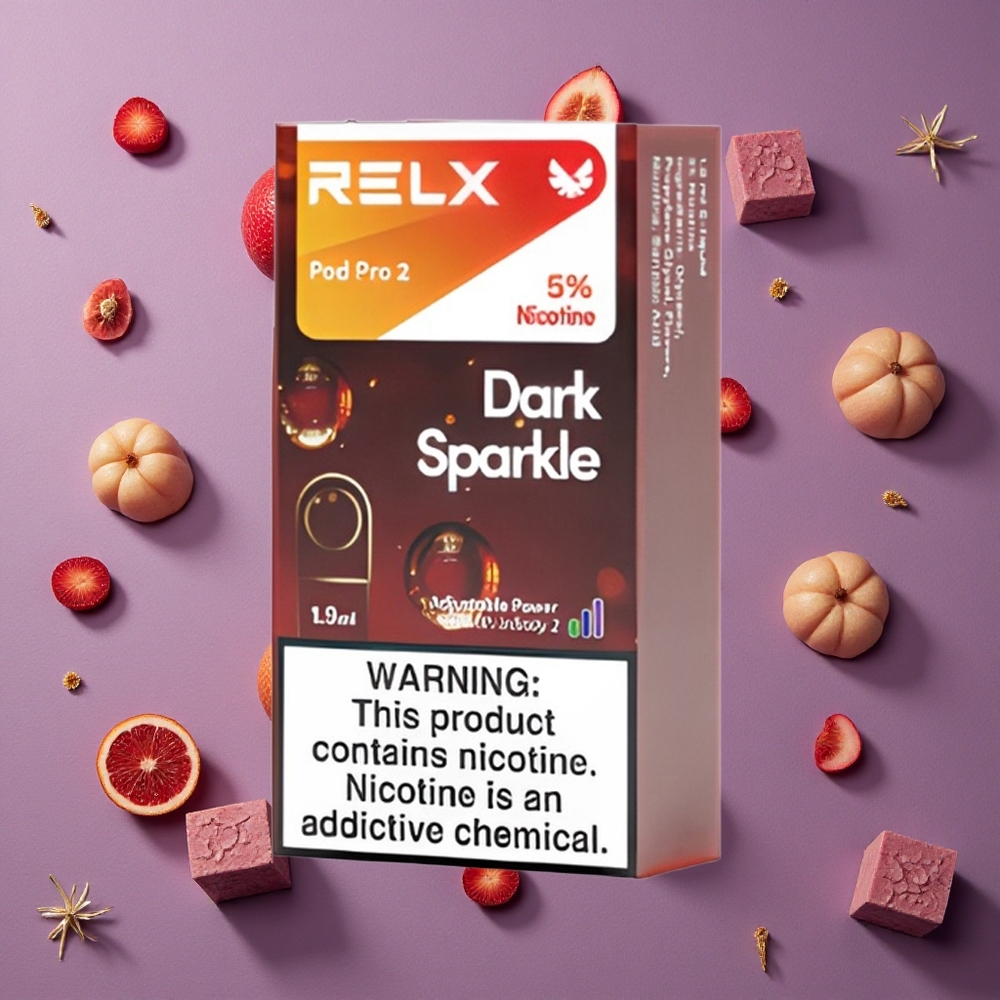 Dark Sparkle RELX Pod Pro 2 600 Puffs 5% Nicotine New Zealand wholesalers