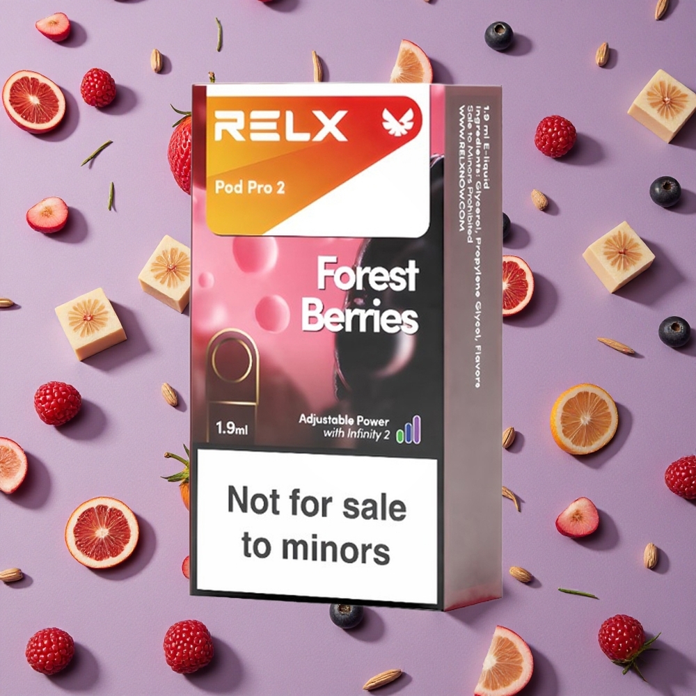 Forest Berries RELX Pod Pro 2 600 Puffs 0% Nicotine New Zealand Wholesalers