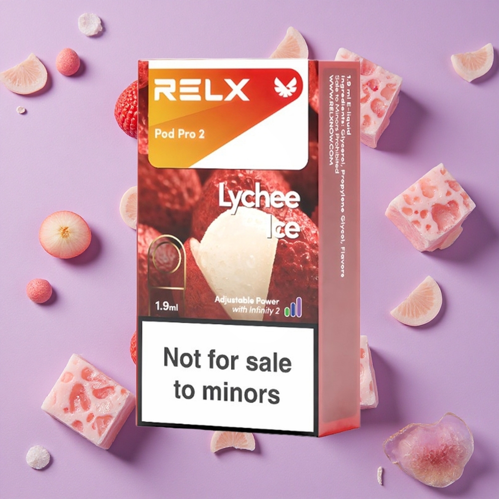 Lychee Ice RELX Pod Pro 2 600 Puffs 2 Pods/Pack New Zealand Wholesalers