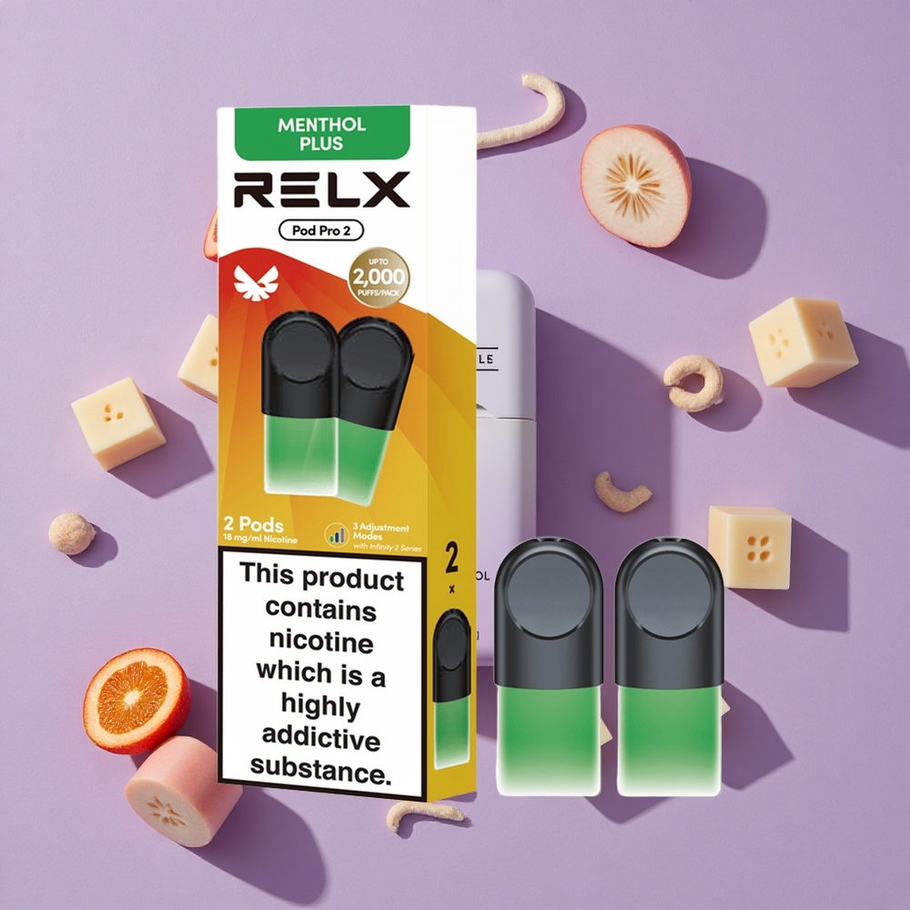 Mint-Menthol Plus RELX Pod Pro 2 600 Puffs 1.8% Nicotine New Zealand wholesalers