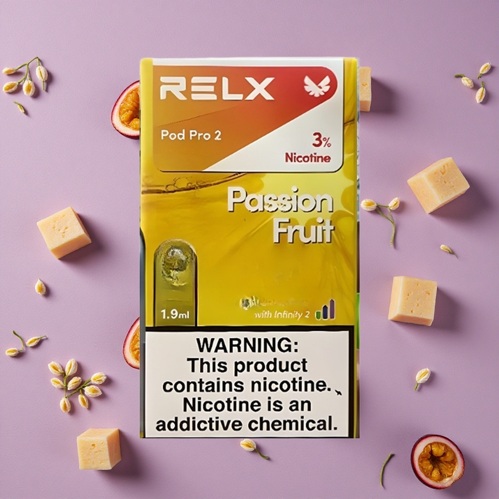 Passion Fruit RELX Pod Pro 2 600 Puffs 3% Nicotine New Zealand Wholesalers
