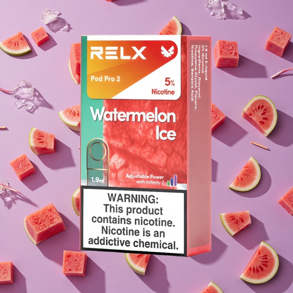 Watermelon Ice RELX Pod Pro 2 600 Puffs 5% Nicotine New Zealand Wholesalers