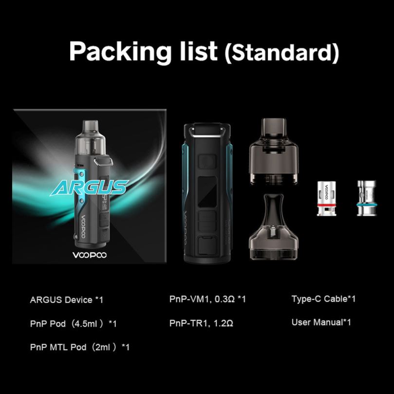 VOOPOO ARGUS Pod Mod Kit Petrol Green-Silver - VOOPOO vape price T8J6V77